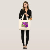 Petunia - boodschappentas grote tote bag (Voorkant (model))