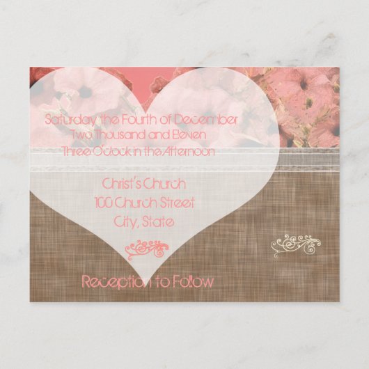 Petunia bruiloft uitnodigingen (Achterkant)