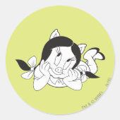 Petunia Dreaming Ronde Sticker (Voorkant)