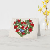 petunia en vlinderhart met borstel kaart (Gele Bloem)