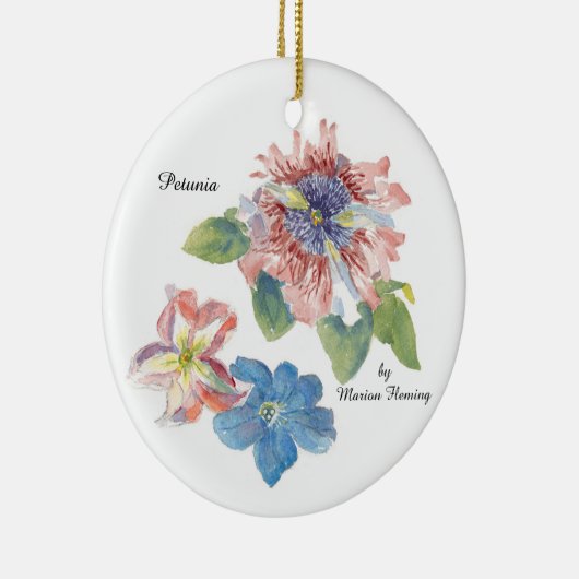 Petunia Flower Keramisch Ornament (Rechts)