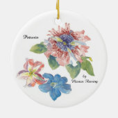 Petunia Flower Keramisch Ornament (Achterkant)