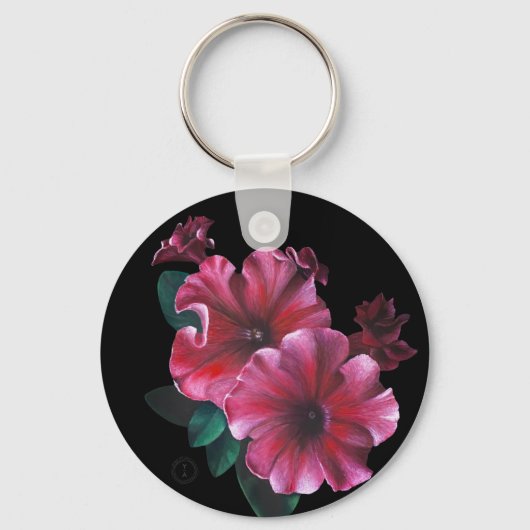 Petunia flower Key Chain Sleutelhanger (Voorkant)