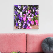 Petunia Flower Patch Canvas Afdruk (Insitu (Woonkamer))