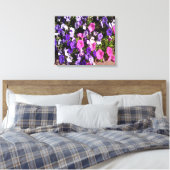 Petunia Flower Patch Canvas Afdruk (Insitu (Slaapkamer))