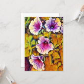 Petunia Flowers Kaart (Voorkant / Achterkant in situ)