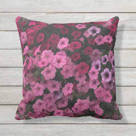 Petunia Flowers Outdoor Pink Paarse Garden Bench Buitenkussen