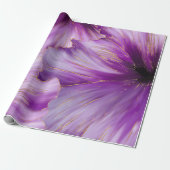 Petunia golden flow abstract cadeaupapier (Uitgerold)