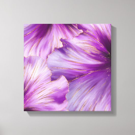 Petunia golden flow abstract canvas afdruk (Voorkant)