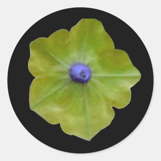 Petunia Green en Blue Sticker (Voorkant)
