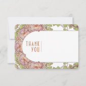 Petunia invoegen Dank u  Art Nouveau Kaart (Voorkant)