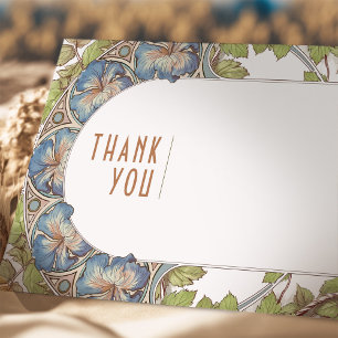 Petunia invoegen Dank u Art Nouveau Kaart