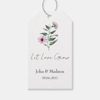 Petunia | Laat liefde groeien huwelijkszaad Cadeaulabel