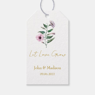 Petunia | Laat liefde groeien huwelijkszaad Cadeaulabel