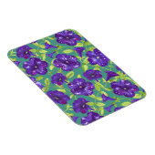 Petunia Night Sky op blauwgroen achtergrond Sierku Magneet (Rechterzijde)