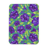 Petunia Night Sky op blauwgroen achtergrond Sierku Magneet (Verticaal)