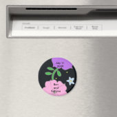 Petunia op zwart Save the Date Magneet (Insitu (Vaatwasser))