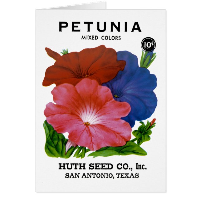 Petunia  Seed Packet (Voorkant)