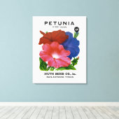 Petunia Seed Packet Canvas Afdruk (Insitu (Houten vloer))