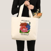Petunia  Seed Packet Grote Tote Bag (Voorkant (product))