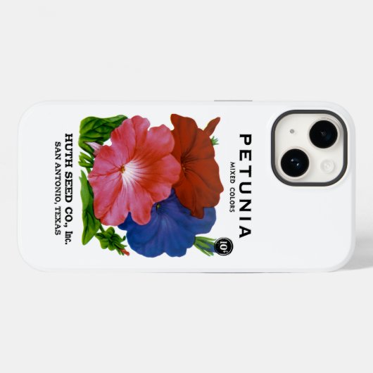 Petunia  Seed Packet Hoesje-Mate iPhone Case (Achterkant (horizontaal))
