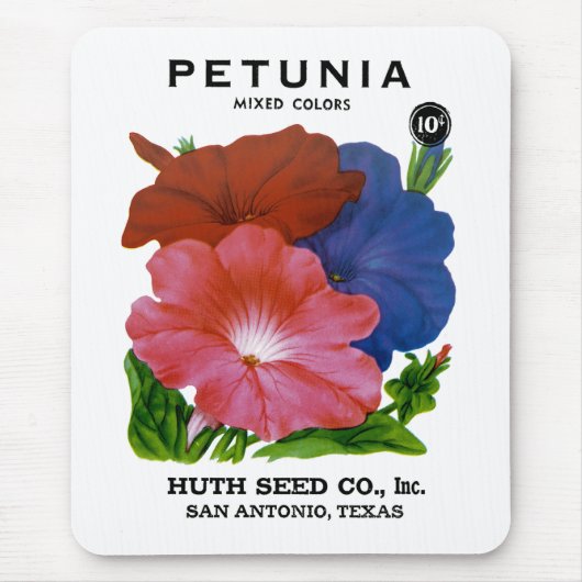 Petunia  Seed Packet Muismat (Voorkant)