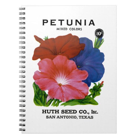 Petunia  Seed Packet Notitieboek (Voorkant)