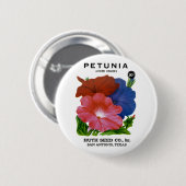 Petunia  Seed Packet Ronde Button 5,7 Cm (Voorkant /achterkant)
