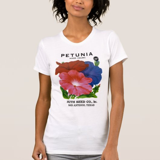 Petunia  Seed Packet T-shirt (Voorkant)