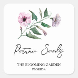 Petunia Seeds label