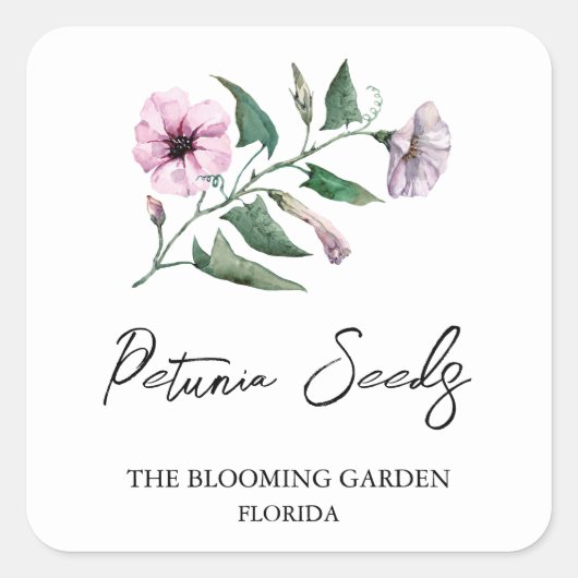 Petunia Seeds label (Voorkant)