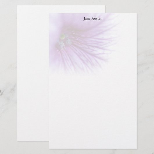 Petunia Stationery Briefpapier (Voorkant / Achterkant)