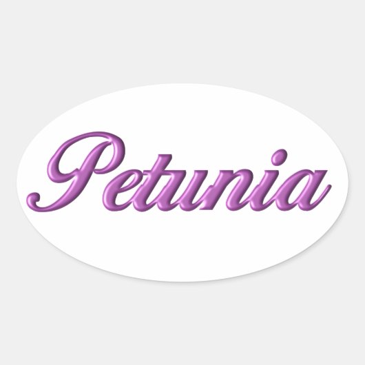 Petunia sticker naam (Voorkant)