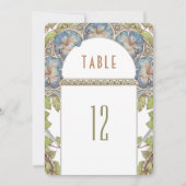 Petunia Tafelnummers  Art Nouveau Bruiloft (Voorkant)