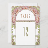 Petunia Tafelnummers Art Nouveau Bruiloft (Voorkant)