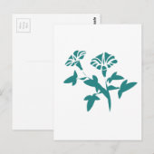 Petunia-ventilator gestyliseerd briefkaart (Voorkant / Achterkant)