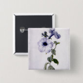 Petunia Vierkante Button 5,1 Cm (Voorkant /achterkant)