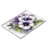 Petunia - Watercolor flowers Notitieboek (Linkerzijde)