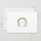 Petunia Wedding RSVP Art Deco Mucha invoegen Kaart (Achterkant)