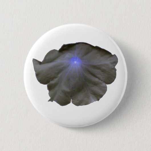 Petunia Zwart en Blauwe Knop Ronde Button 5,7 Cm (Voorkant)