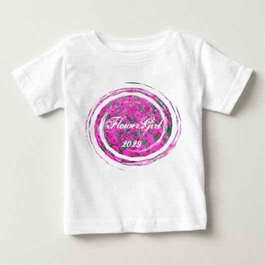 Petunias Bloemenmeisje 2010 Wedding Party T-shirts (Voorkant)