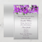 Petunias & Bows Meisjes Doop Kaart (Voorkant / Achterkant)