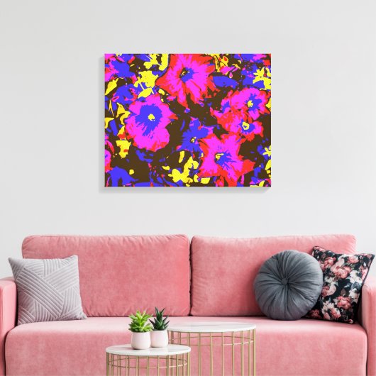 PETUNIAS CANVAS AFDRUK (Insitu (Woonkamer))