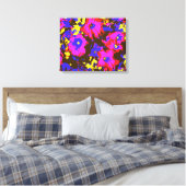 PETUNIAS CANVAS AFDRUK (Insitu (Slaapkamer))