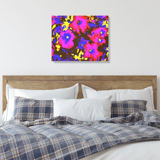 PETUNIAS CANVAS AFDRUK (Insitu (Slaapkamer))