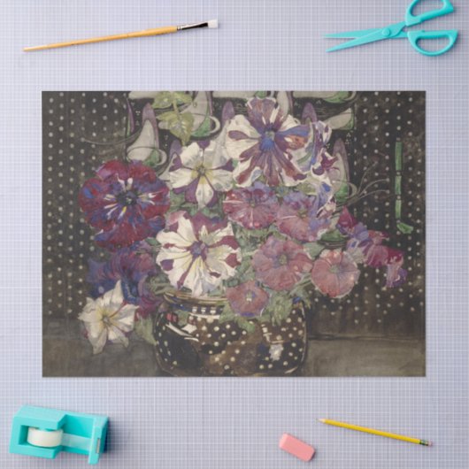 Petunias door Charles Mackintosh Tissuepapier (Craft)