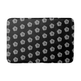 Petunia's in zwart en wit badmat