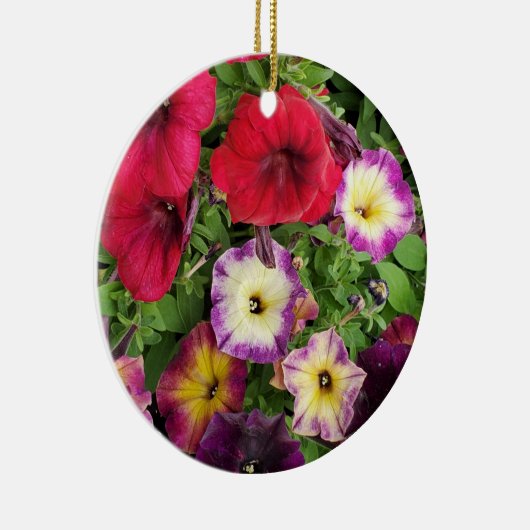  Petunias Paars en roze kerstmis Keramisch Ornament (Rechts)