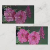 Petunias Roze bloemen Visitekaartje (Voorkant / Achterkant)