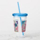 Petunia's & Zomerbloemen Acryl Drinkbeker (Links)